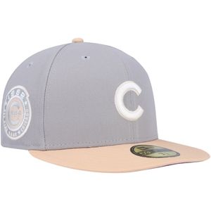 NWT New Era Chicago Cubs Grey Peach Hat 7 1/2